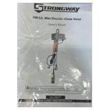 Strongway Mini Electric Chain Hoist, 500-Lb. Capacity, 16.4ft. Lift #99077 Msrp $899.99