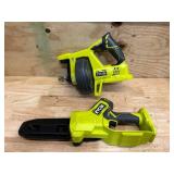 RYOBI Drain Auger and 18V 6  Pruning Chainsaw Non-working (lot of 2)