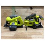 RYOBI Miter Saw and 18V cordless circular saw Non-working (lot of 2)