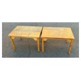two small side tables