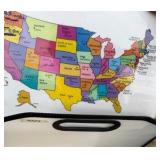 World map, and flags