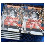 Crate of Roberto Clemente books(42)