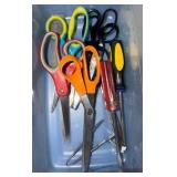 scissors, measuring wheels and screwdrivers