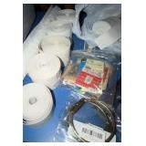 Needles thread, thimbles, elastic and sewing supplies