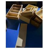 Wood Montessori storage boxes
