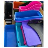 plastic holders baskets and miscellaneous