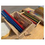 CDs rhythm, sticks instruments, triangles, drums symbols