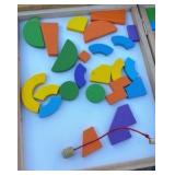 counting wood and string manipulative