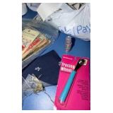 Needles thread, thimbles, elastic and sewing supplies