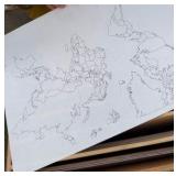 maps and art supplies case