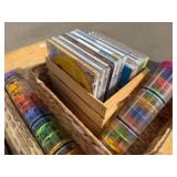 CDs rhythm, sticks instruments, triangles, drums symbols