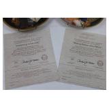 Edwin M. Knowles Craftsmanship Norman Rockwell Plates Pair - Dreaming in the Attic & Making Believe