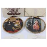 Edwin M. Knowles Craftsmanship Plates - Flirting in the Parlor & Standing in the Doorway