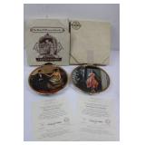 Edwin M. Knowles Craftsmanship Plates - Flirting in the Parlor & Standing in the Doorway