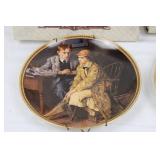 Knowles Norman Rockwell Rediscovered Women Plates - Confiding in the Den & Gossiping in the Alcove (Lot of 2)
