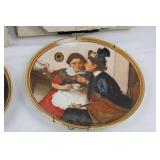 Knowles Norman Rockwell Rediscovered Women Plates - Confiding in the Den & Gossiping in the Alcove (Lot of 2)