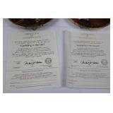 Knowles Norman Rockwell Rediscovered Women Plates - Confiding in the Den & Gossiping in the Alcove (Lot of 2)