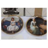 Norman Rockwell Plates - Waiting at the Dance & Reminiscing in the Quiet (Edwin M. Knowles China Co.)