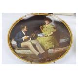 Norman Rockwell Plates - The Music Maker & Pondering on the Porch - Edwin M. Knowles China Co.
