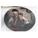 Norman Rockwell Plates - The Music Maker & Pondering on the Porch - Edwin M. Knowles China Co.