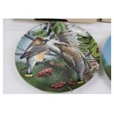 Edwin M Knowles Craftsmanship Plates - Cedar Waxwing & Hummingbird by Kevin Daniel