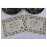 Edwin M Knowles Craftsmanship Plates - Cedar Waxwing & Hummingbird by Kevin Daniel