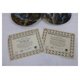 Kevin Daniel Birds of Your Garden Plates - Blue Jay & Downy Woodpecker (Knowles China)