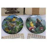 Knowles Craftsmanship Baltimore Oriole & Goldfinch Plates (2-Piece Set) with COA