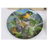 Knowles Craftsmanship Baltimore Oriole & Goldfinch Plates (2-Piece Set) with COA