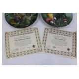 Knowles Craftsmanship Baltimore Oriole & Goldfinch Plates (2-Piece Set) with COA