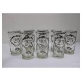Glass Tumblers - 25th Anniversary Pattern (Lot of 7)
