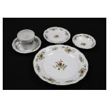 Traditions Moss Rose 5 Pc Place Set (Lot of 2) - Fine Porcelain China