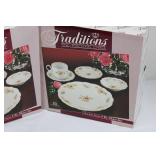 Traditions Moss Rose Pattern 5 Pc Place Set