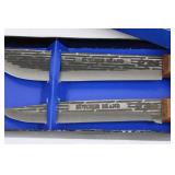Butcher Brand Carbon Steel Cutlery - 2 Kitchen Knives with Wood Handles