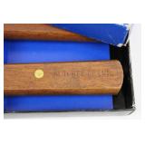 Butcher Brand Carbon Steel Cutlery - 2 Kitchen Knives with Wood Handles