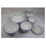 Floral Ceramic Dishware Set - 6 Pieces