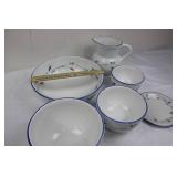 Floral Ceramic Dishware Set - 6 Pieces