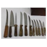 Old Homestead Lifetime Cutlery Stainless-Japan Knife Set in Wood Block