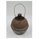 Vintage Kerosene Lantern with Hanging Ring - Rusted Dome Globe