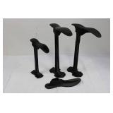 Cast Iron Saddle-Cradle Pedestal Stands (Lot of 4)