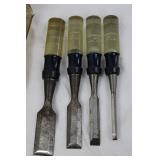 Penncraft 4-Pc Wood Carving Chisel Set - Made in USA (9178/9177/9176/9179)