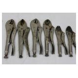 DEWITT MFG CO Locking Pliers (Lot of 8) - Vintage Vise-Grip Style Pliers, Assorted Sizes