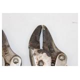 DEWITT MFG CO Locking Pliers (Lot of 8) - Vintage Vise-Grip Style Pliers, Assorted Sizes