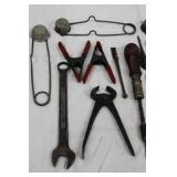 Vintage Hand Tools Set - Wrenches, Pliers, Hammers, Screwdrivers & Drill