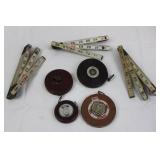 Vintage 50 ft Tape Measures - Evans/Anchor/Lufkin Round Metal Cases