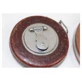 Vintage 50 ft Tape Measures - Evans/Anchor/Lufkin Round Metal Cases