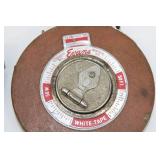 Vintage 50 ft Tape Measures - Evans/Anchor/Lufkin Round Metal Cases