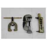 Blue-Point Vintage Clamp Set (Lot of 3) - C-Clamp, Adjustable Vise, Hole Gauge