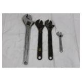 Mixed-Brand Adjustable Wrench Set - Crescent 15 in - Forged 12 in x2 - Williams AP-6X 6 in