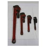 Toledo Heavy-Duty Pipe Wrenches (Lot of 4)